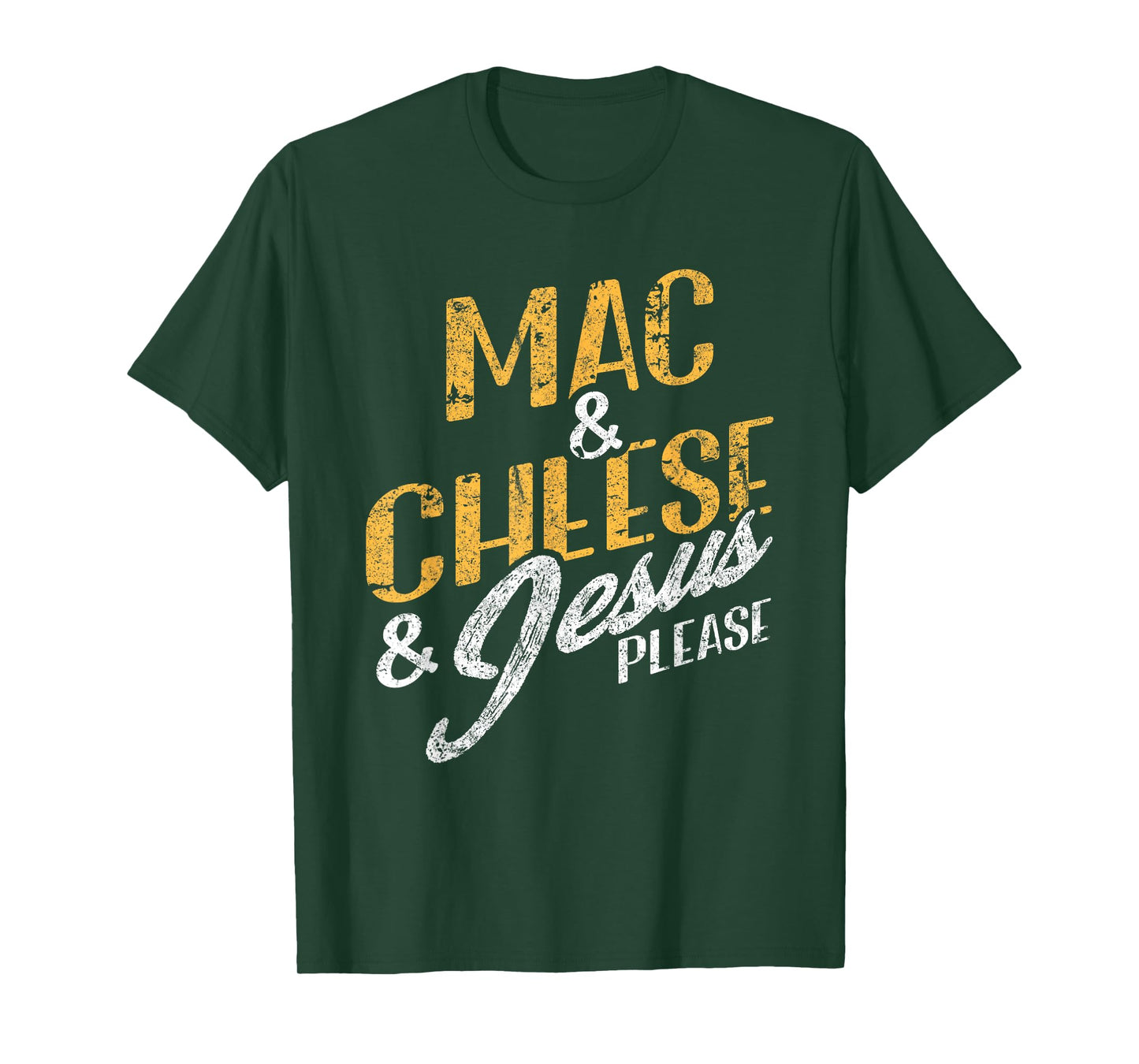 Mac & Cheese Jesus Please Christian Vintage Food Lover T-Shirt