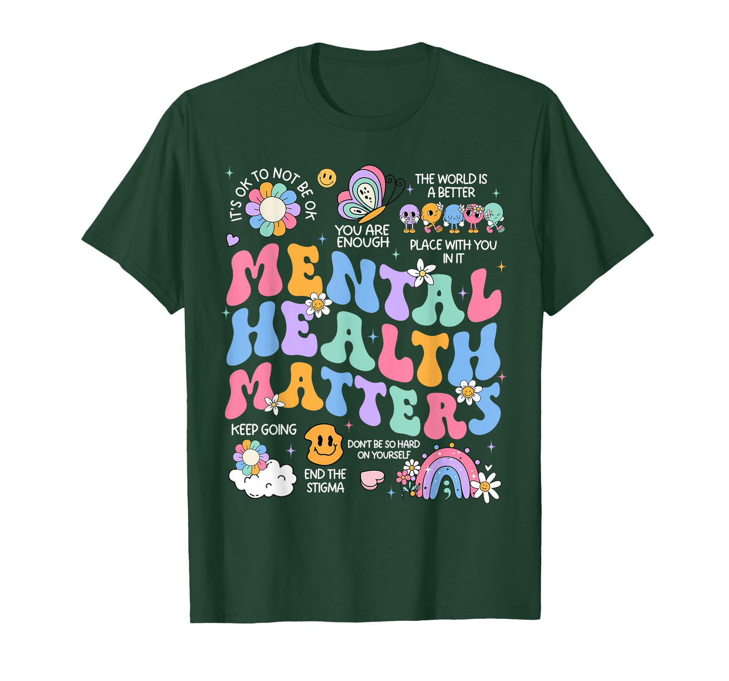 Mental Health Matters Human Brain Illness Awareness T-Shirt