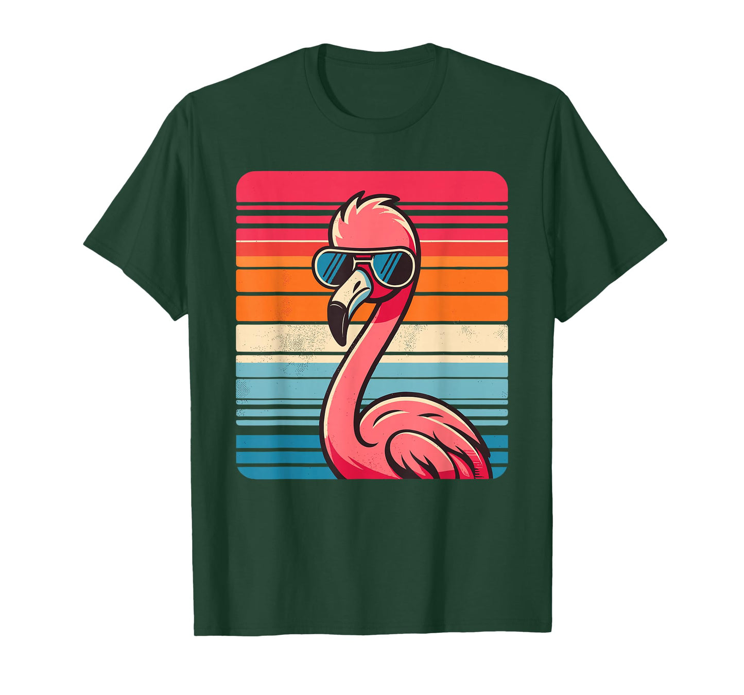 Cool Retro Flamingo in Sunglasses 70s 80s 90s Funny Flamingo T-Shirt