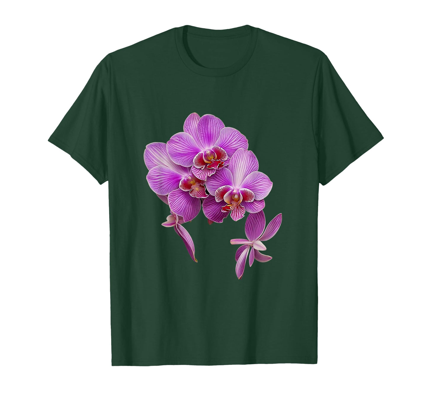 Magenta Watercolor Vanda Orchid Flower Shapes Mania Orchid T-Shirt