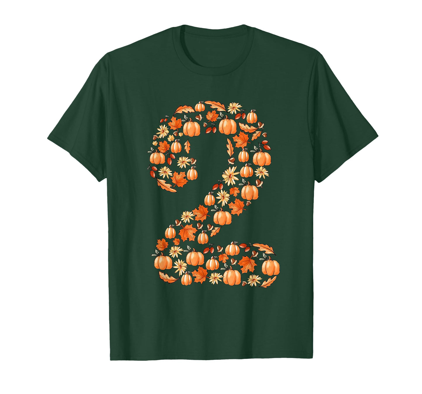 It's My 2nd Birthday Pumpkin Fall Leaves Autumn 2 Year Old T-Shirt