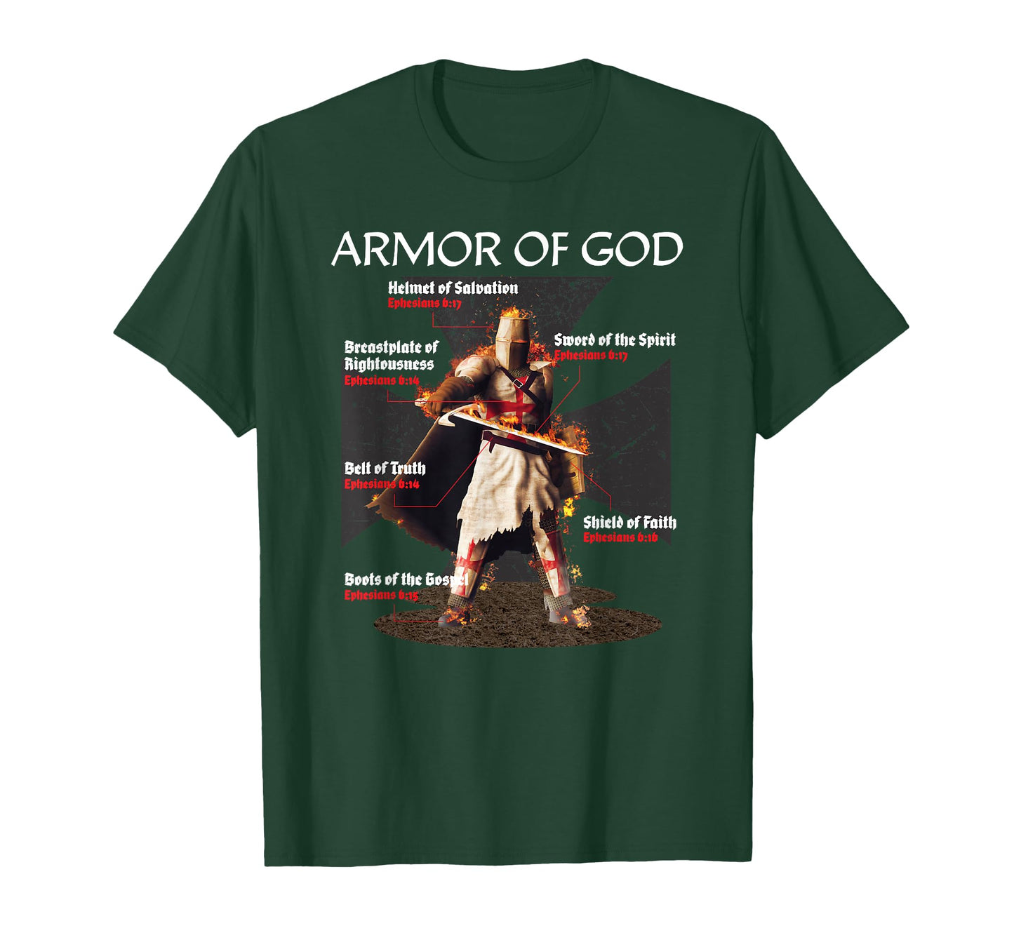 Cool Christian Graphic Religious Verse Gifts Him Men Sayings T-Shirt