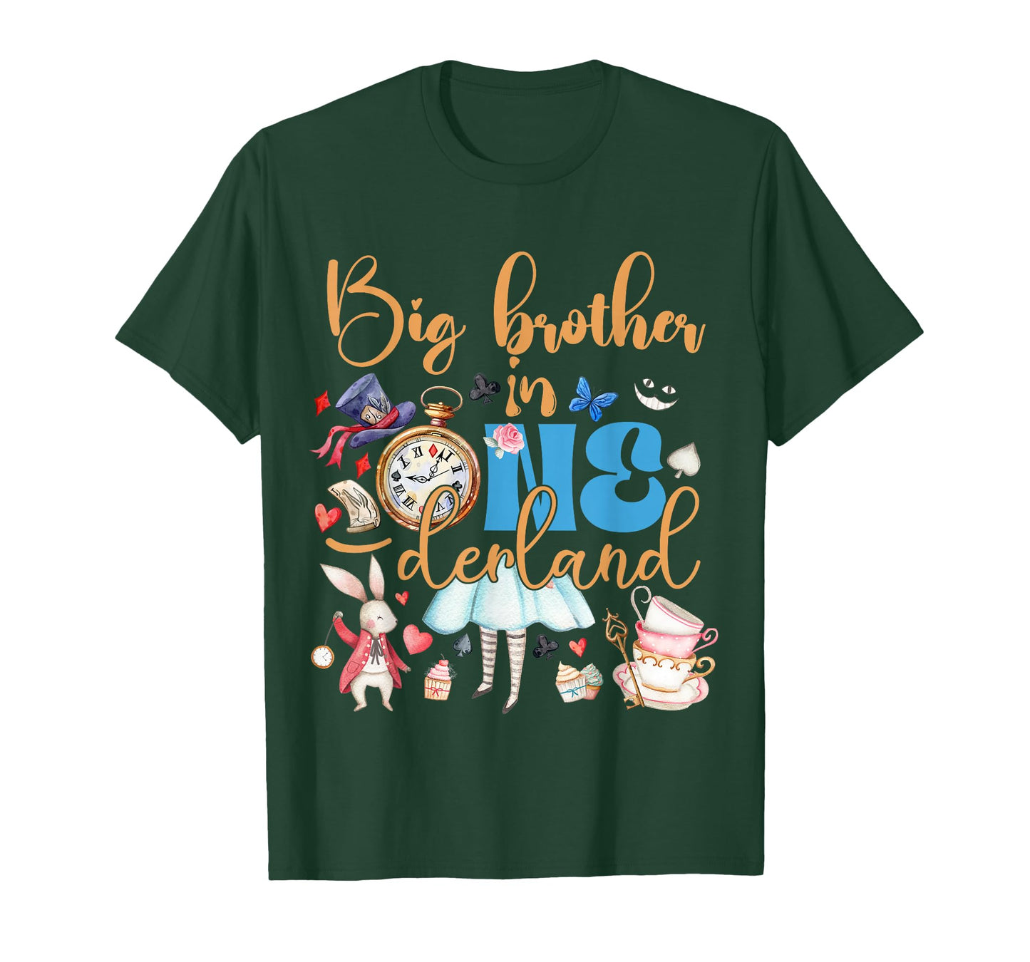 Alice Big Brother in ONEderland Birthday Family T-Shirt
