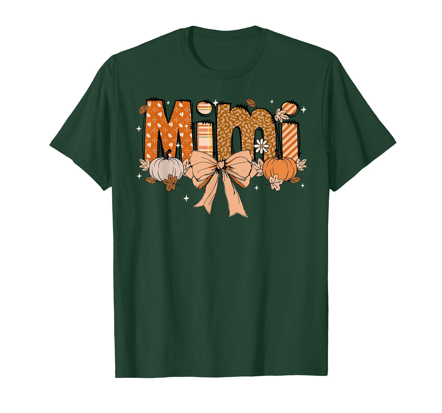 Mimi Pumpkin Fall Coquette Bow Thanksgiving Mom Women T-Shirt
