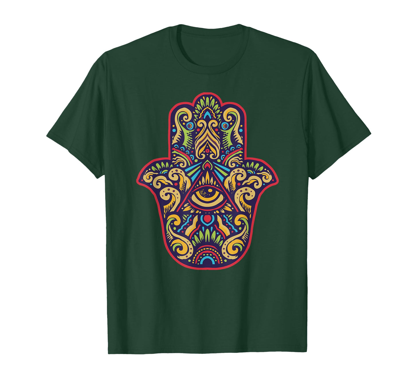 Spiritual Mystic Eye Third Eye All Seeing Eye Hamsa Hand T-Shirt