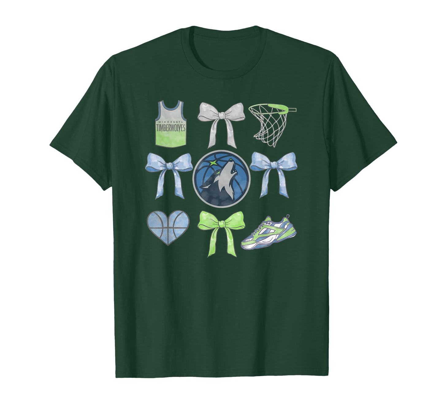 NBA Minnesota Timberwolves Bow Grid T-Shirt
