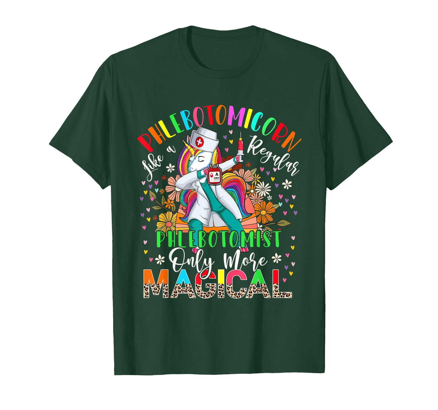 Phlebotomist Unicorn Definition More Magical Dabbing Unicorn T-Shirt
