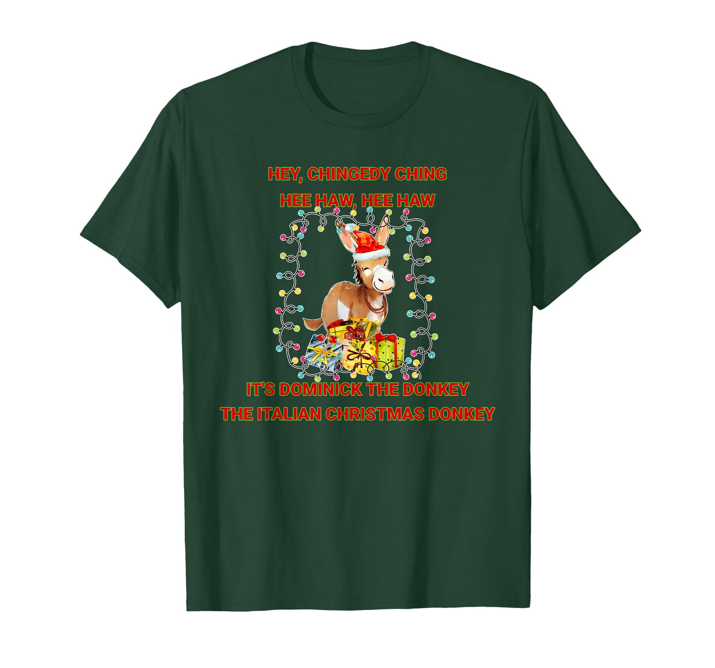 Holiday Italian Christmas Donkey Dominick The Donkey T-Shirt