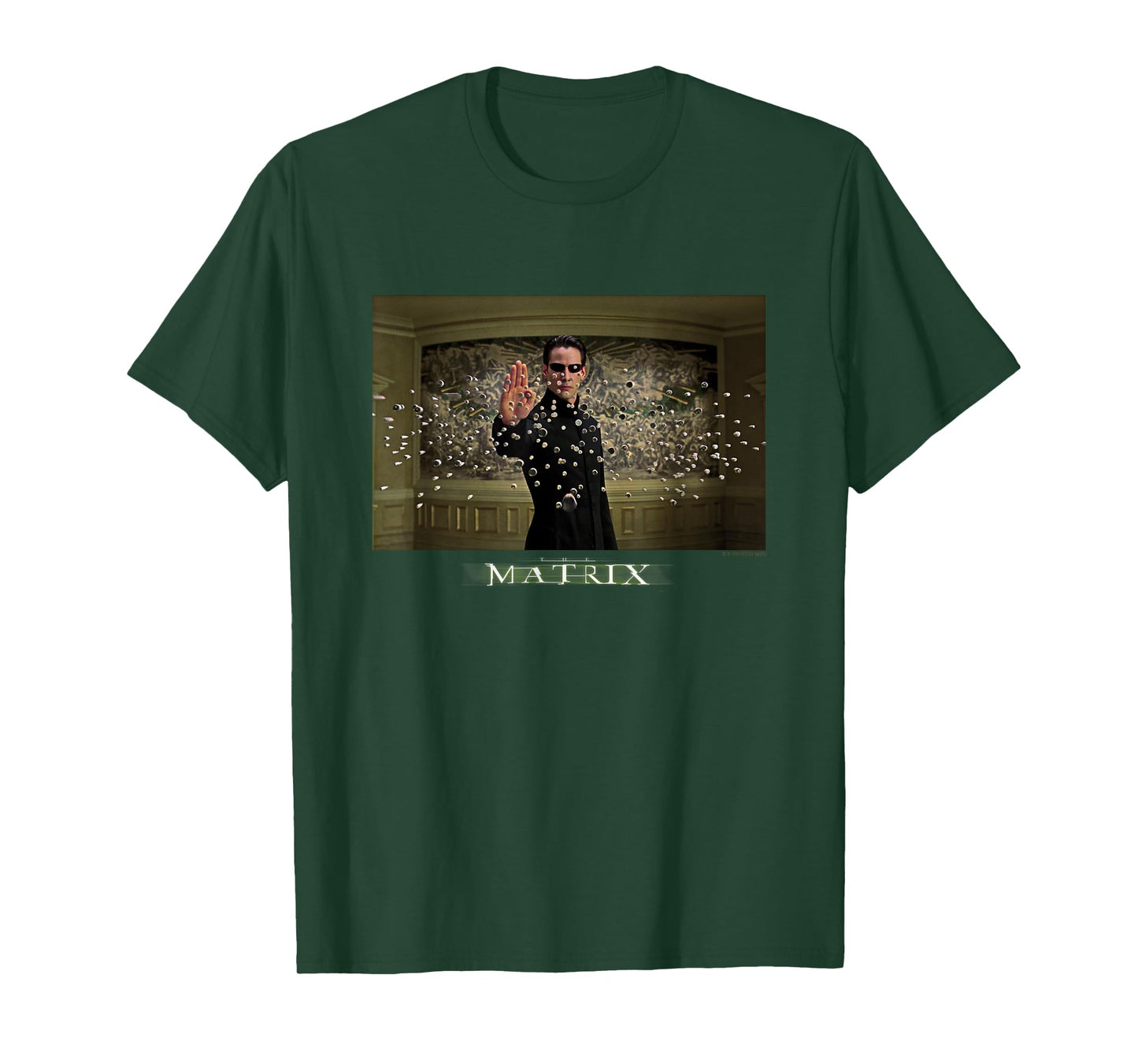 The Matrix Neo Stopping Bullets Frame Panel T-Shirt