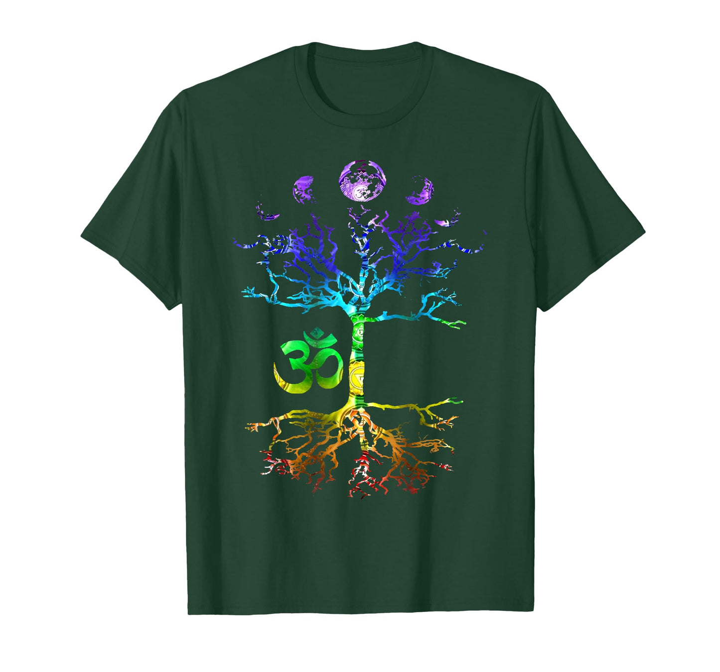 Phases of the Moon Tree of Life Om Chakra Gift T-Shirt