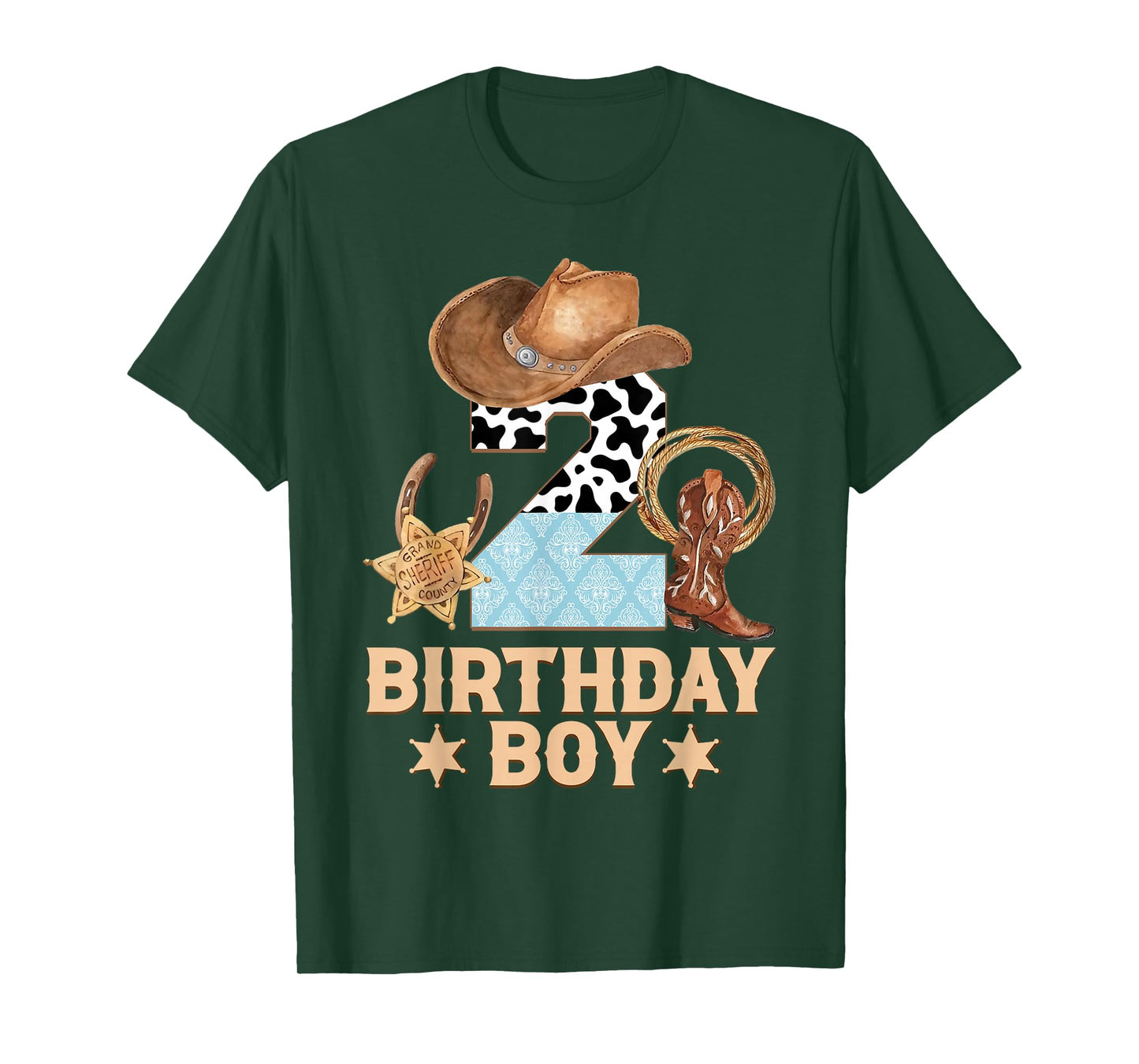 Western Family Birthday Boy Shirt 2 Cowboy 2nd Birthday T-Shirt