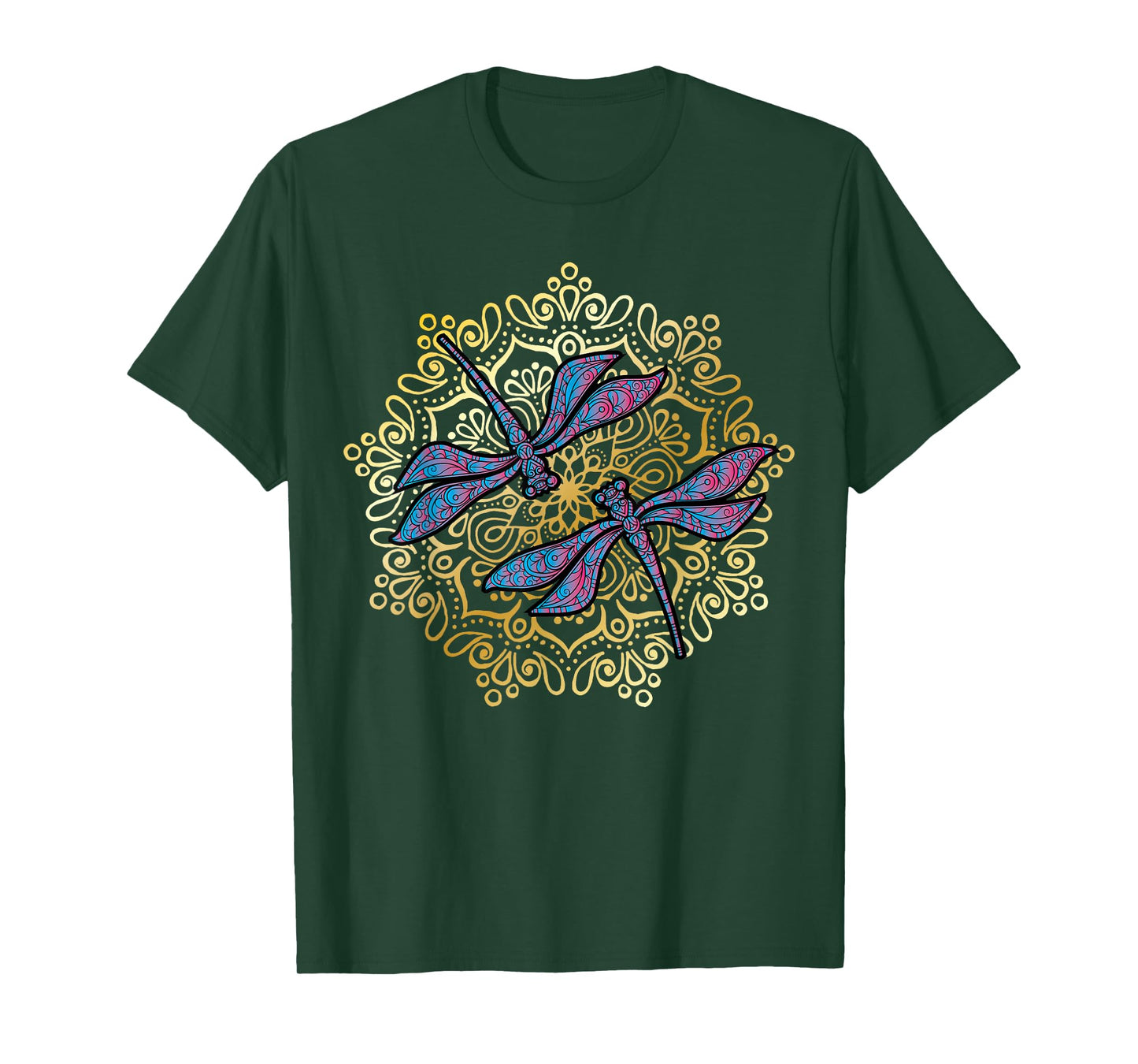 Mandala Dragonfly - Magical Dragonflies As A Spiritual Yoga T-Shirt