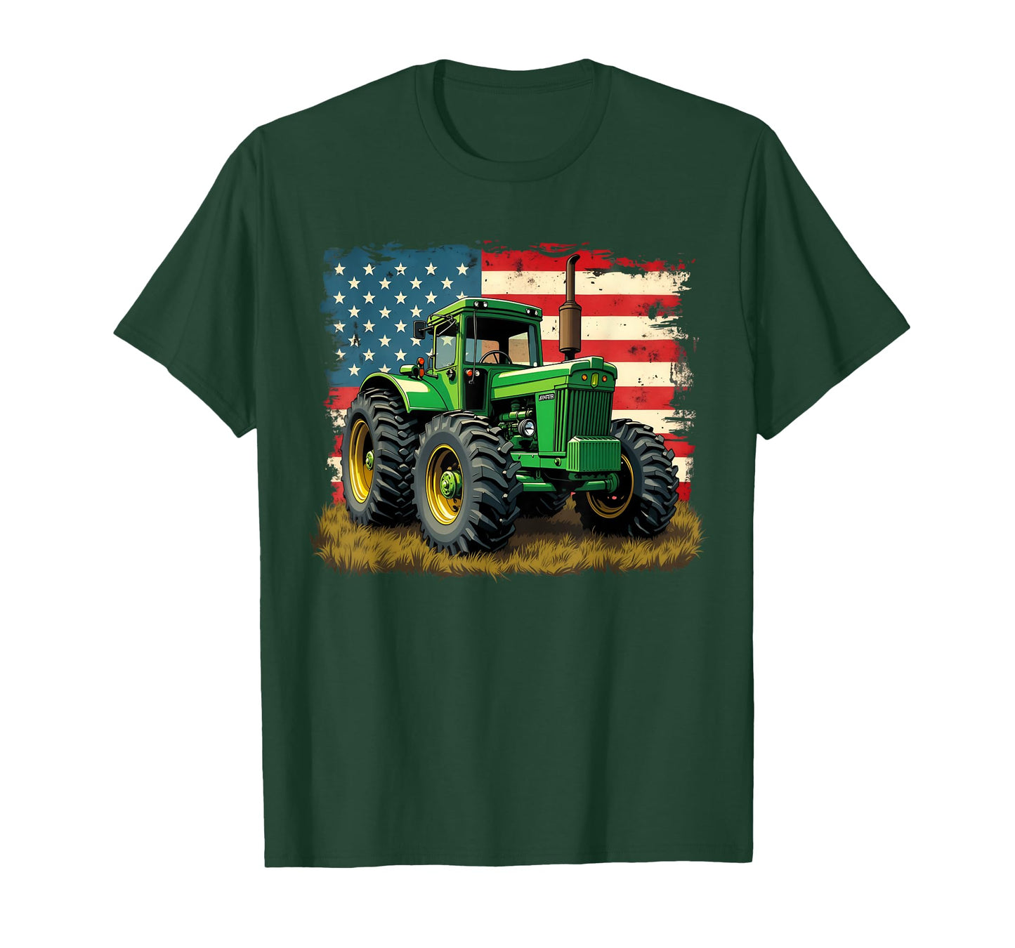 Agriculture Farm Tractor USA Flag tractor American farm USA T-Shirt