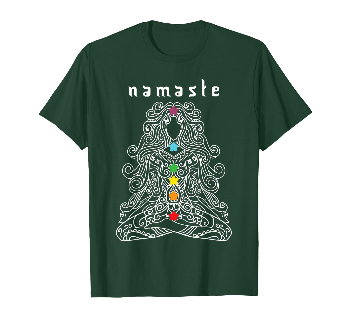 Namaste Design Yoga Pose with Chakra Awesome Gift T-Shirt