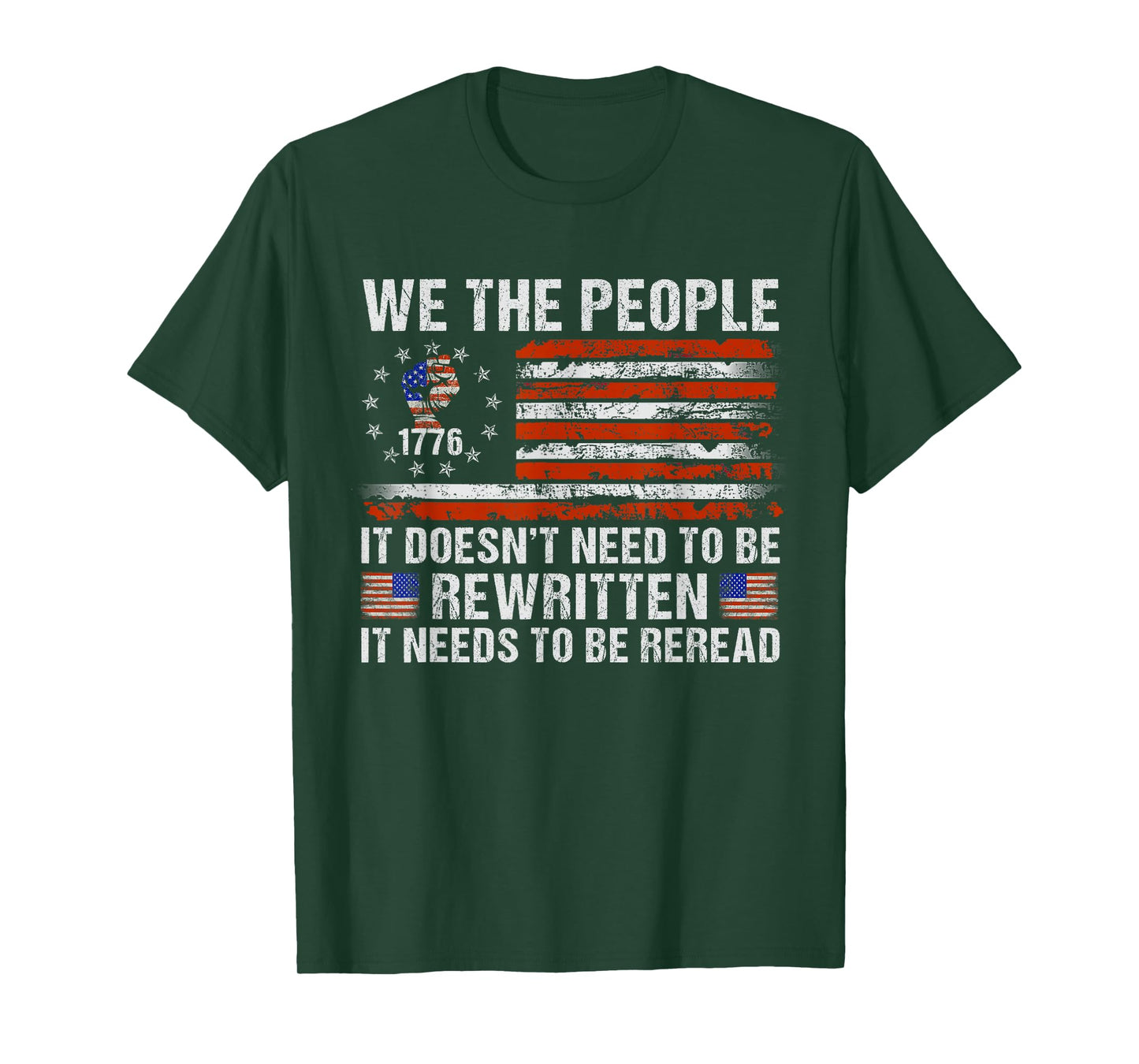 We The People American Flag Patriotic 1776 USA Retro Gifts T-Shirt