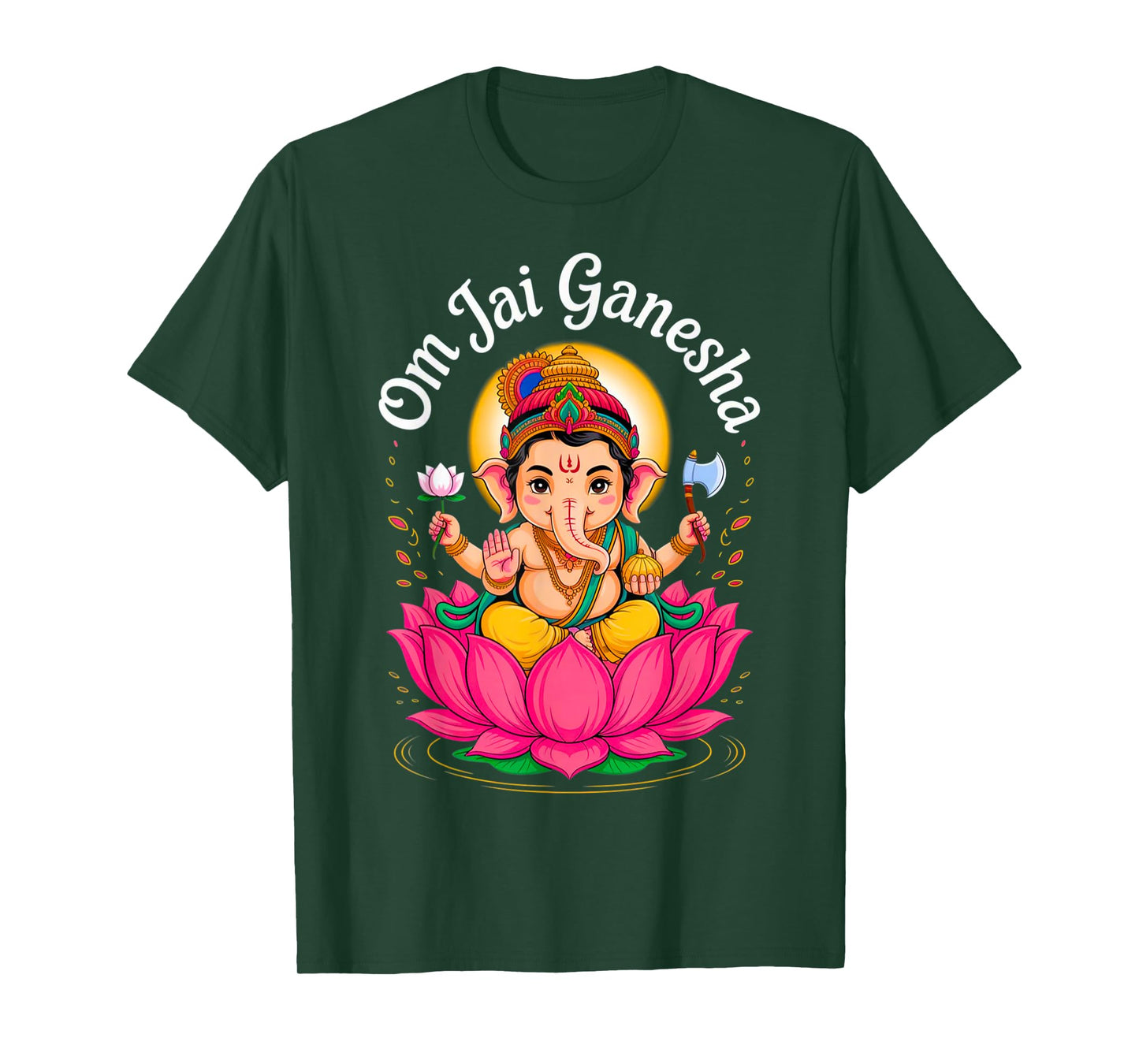 Hindu Ganesha Puja Elephant God India Meditation Yoga Murti T-Shirt