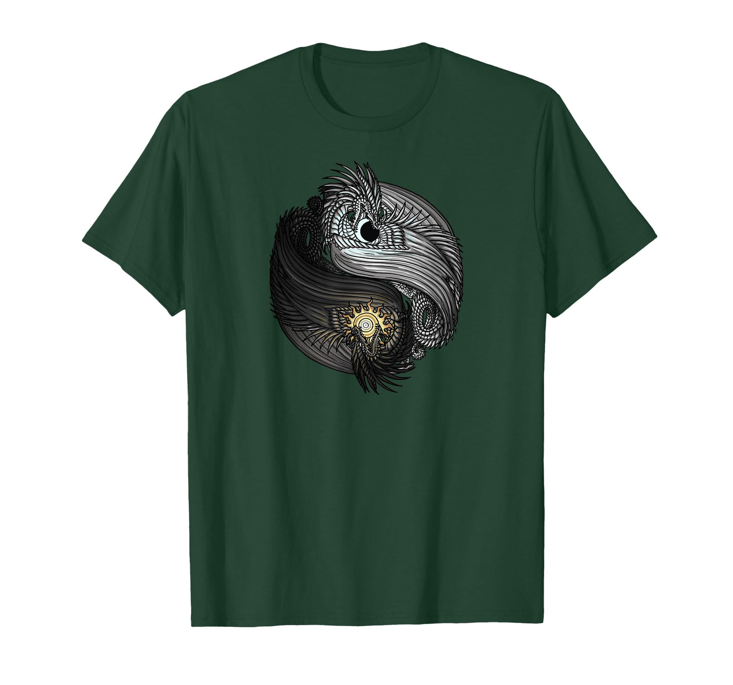 The Dreaming Dragon Sun and Moon Yin Yang Dragons T-Shirt