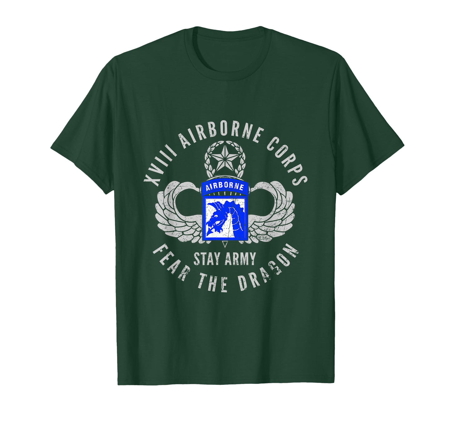 Proud 18th XVIII Airborne Corps US Veteran Fear The Dragon T-Shirt