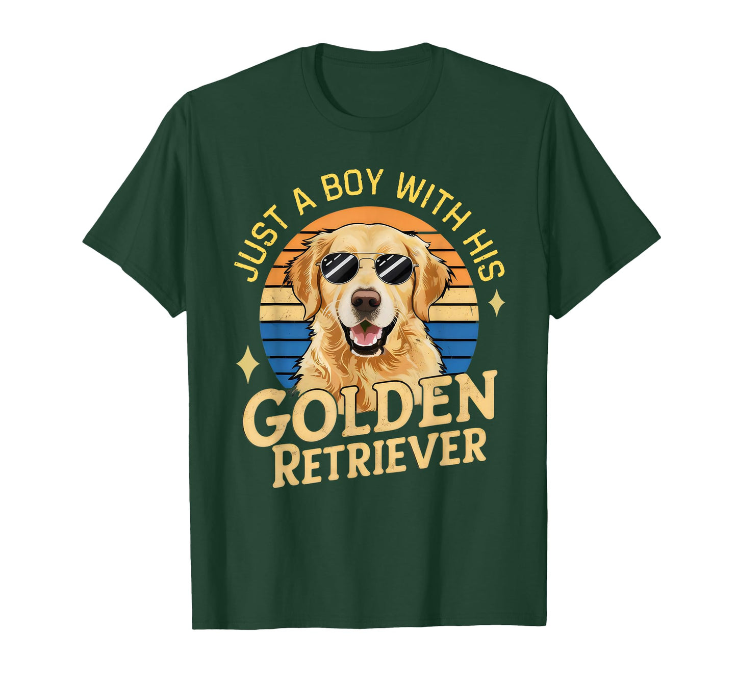 Just a Boy and His Golden Retrievers Girls Who Love Dogs T-Shirt