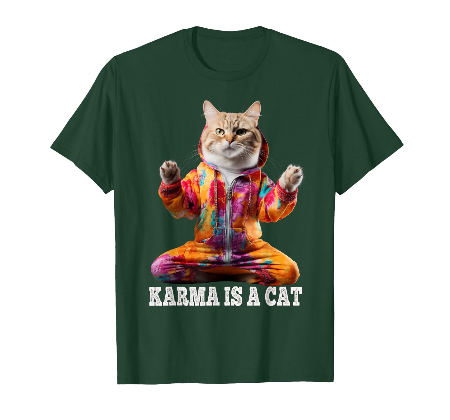 Cats , Karma is a cat, Yoga sports cat Men Women Kids T-Shirt
