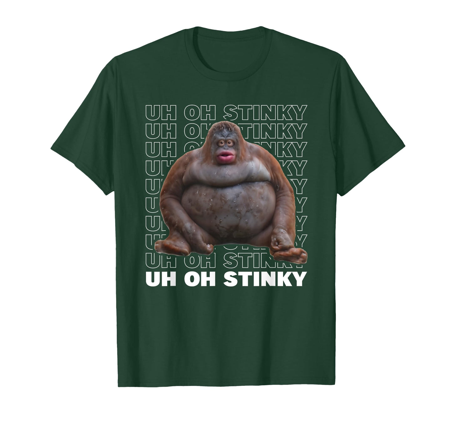 Uh Oh Stinky Poop Funny Monkey Dank Memes Le Monke Orangutan T-Shirt