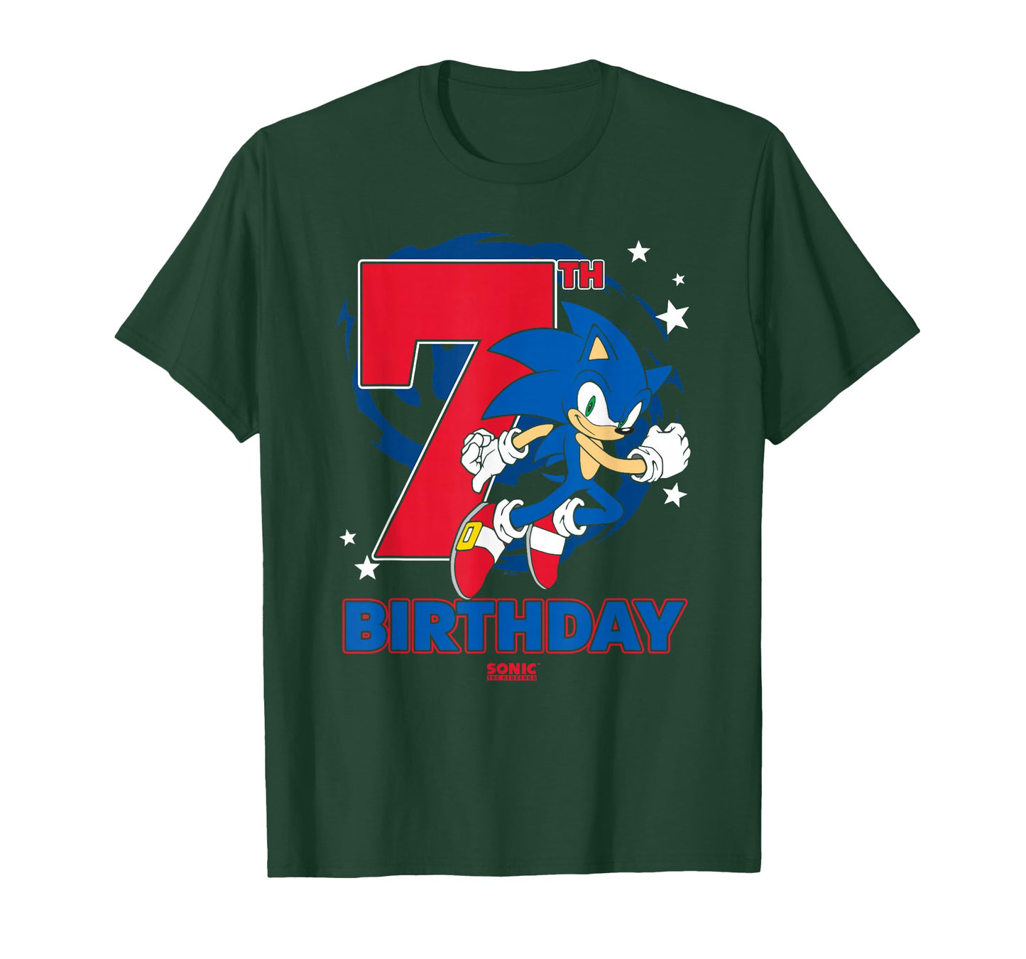 Sonic The Hedgehog Epic Sonic 7th Birthday Big Chest Logo T-Shirt