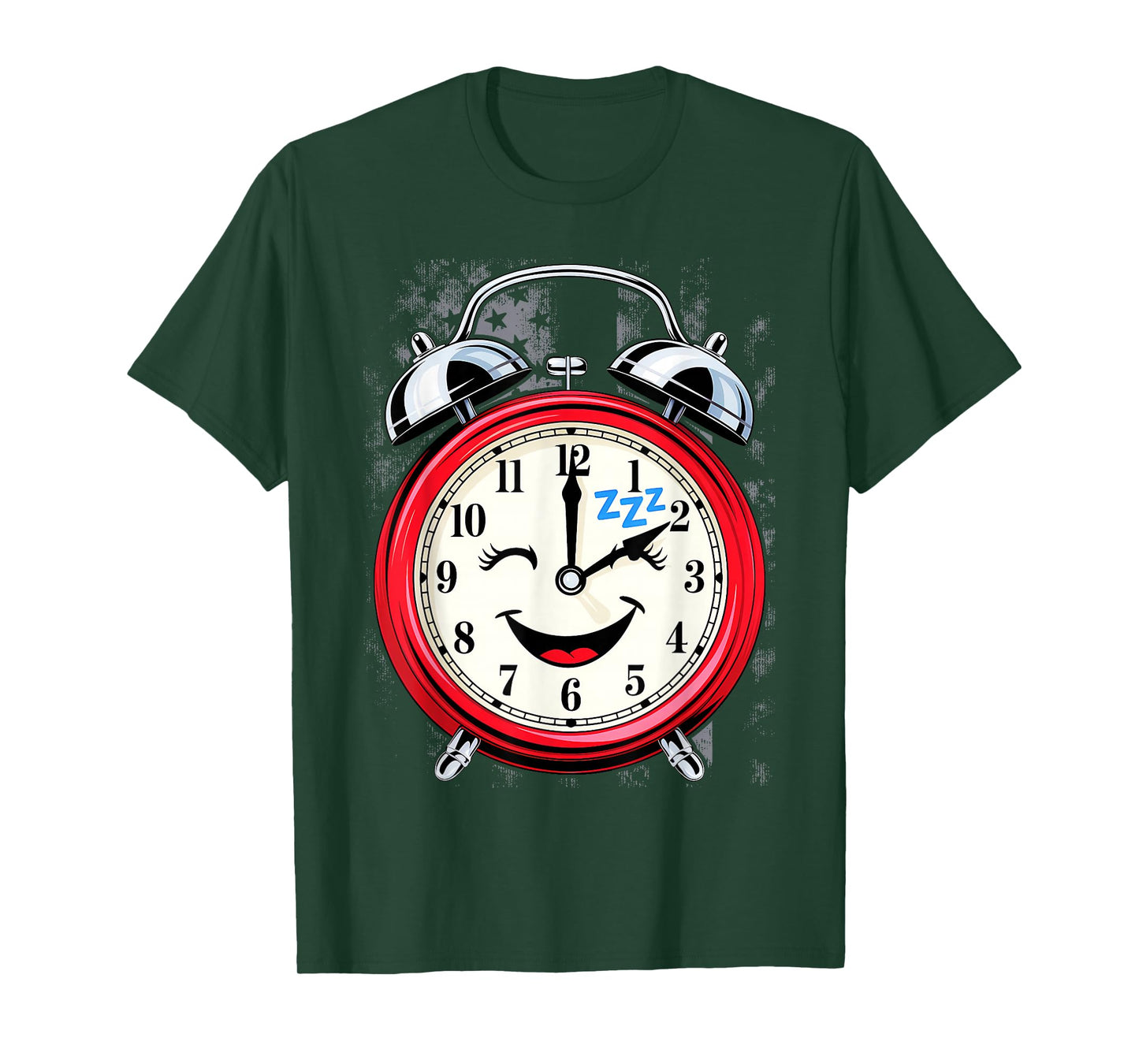Alarm Clock Cute Face Vintage Sleeping Funny T-Shirt
