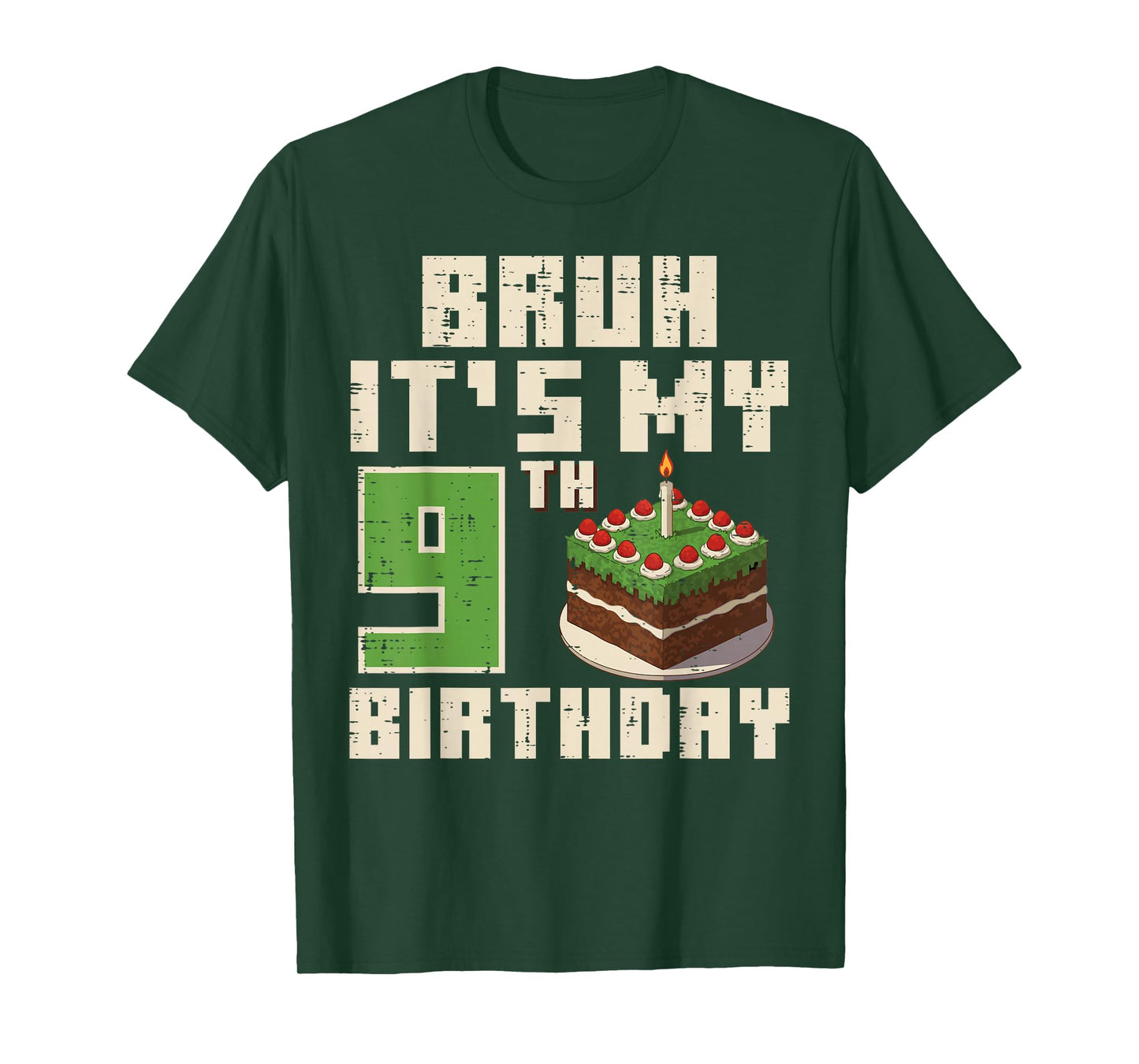 9th Birthday Pixel Gaming 9 Year Old Gamer Bday Boys Kids T-Shirt