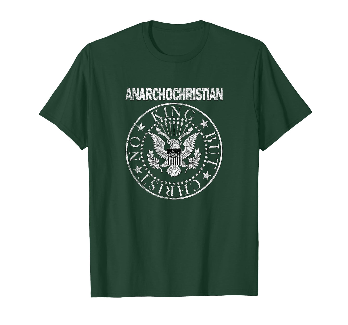 AnarchoChristian - No King But Christ Seal of Peace T-Shirt