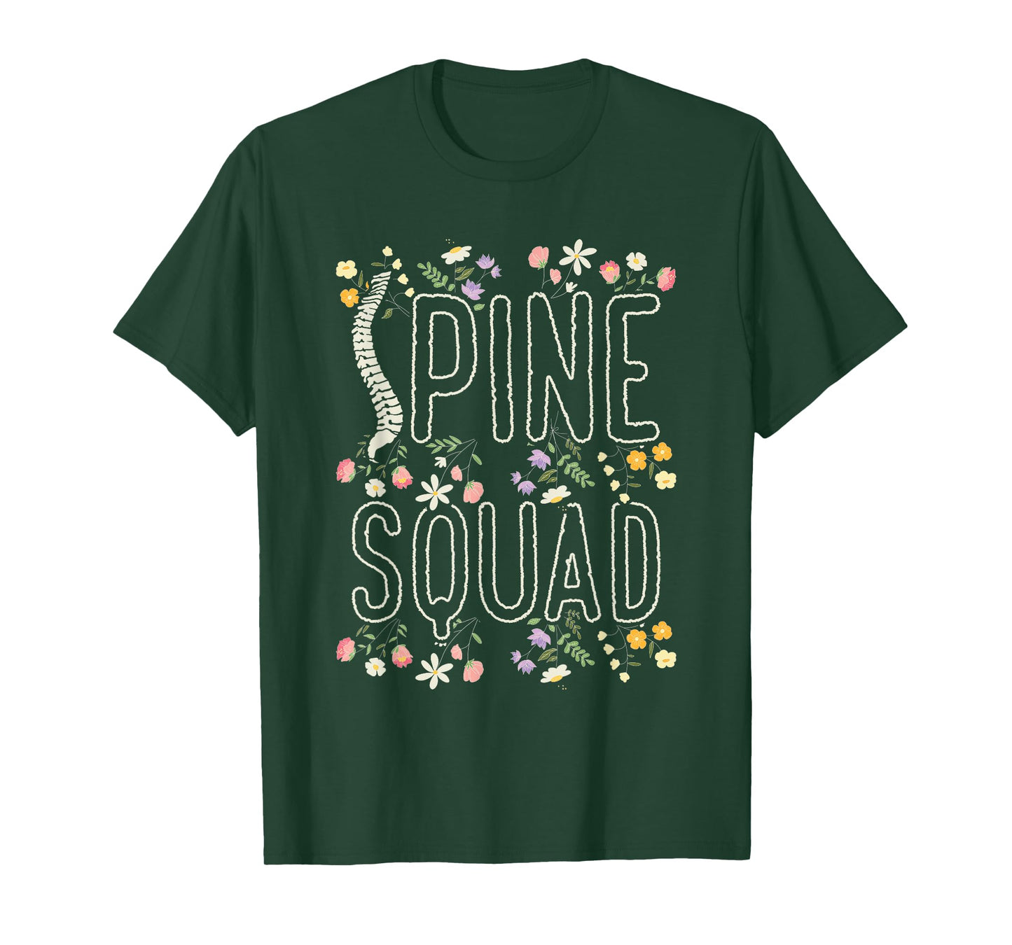 Orthopedic Nurse Floral Orthopedic Spine Squad T-Shirt