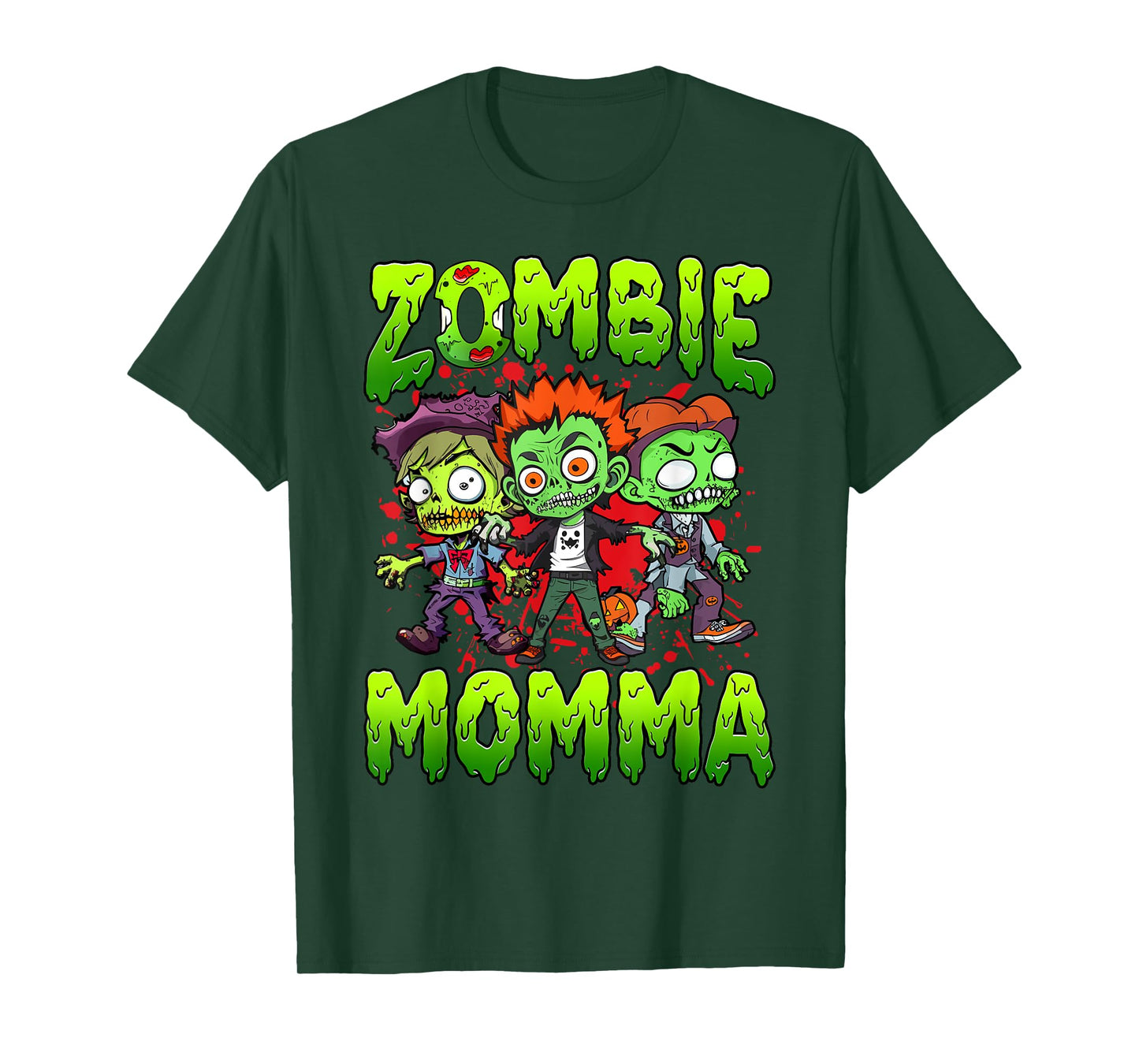 Zombie Momma Halloween Costume Family Matching T-Shirt