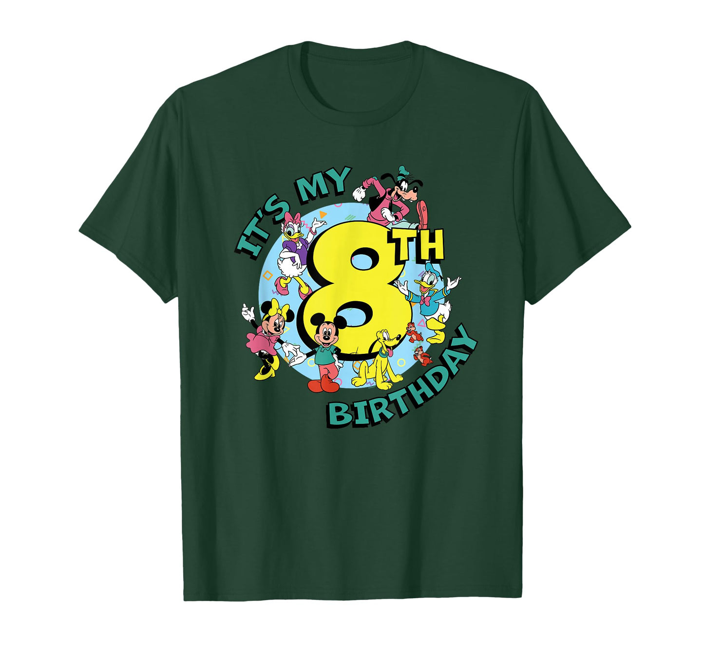 Disney Mickey and Friends It's My Eighth 8th Birthday T-Shirt