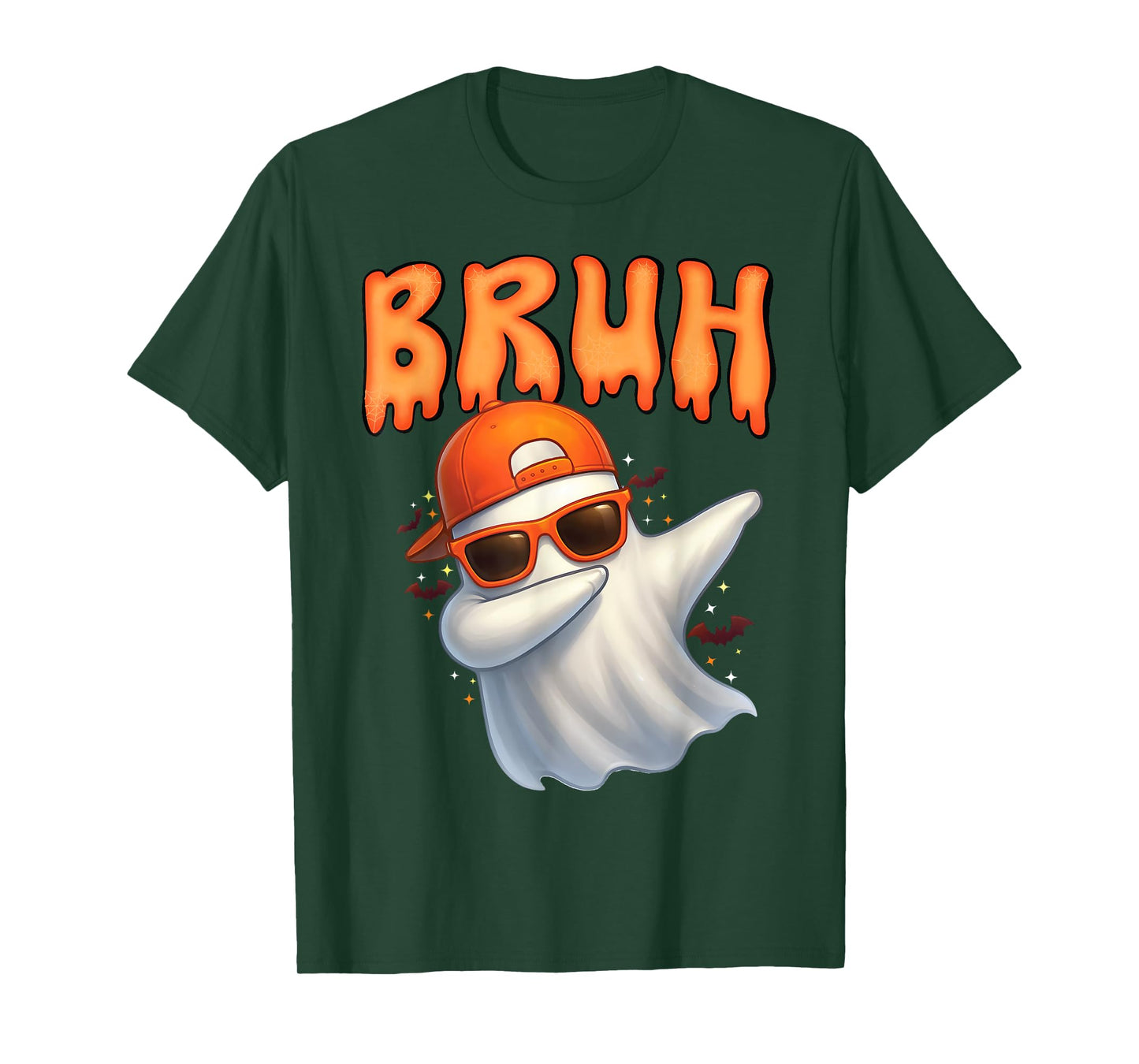 Funny Bruh Meme Spooky Dabbing Ghost Halloween Kids Toodlers T-Shirt