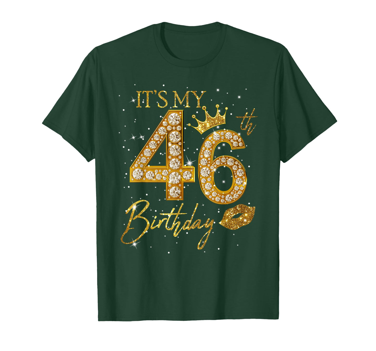 It's My 46th Birthday Crown 46 Years Old 46th Birthday Queen T-Shirt