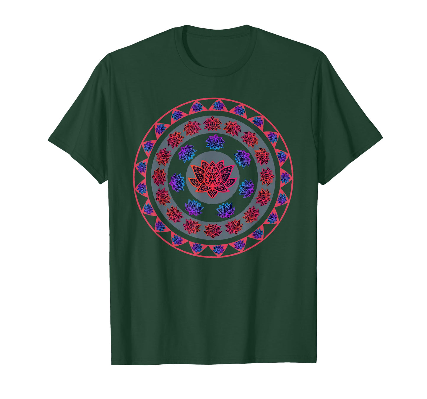Lotus Flower Sacred Flower Mandala Lotus Design Lotus Flower T-Shirt