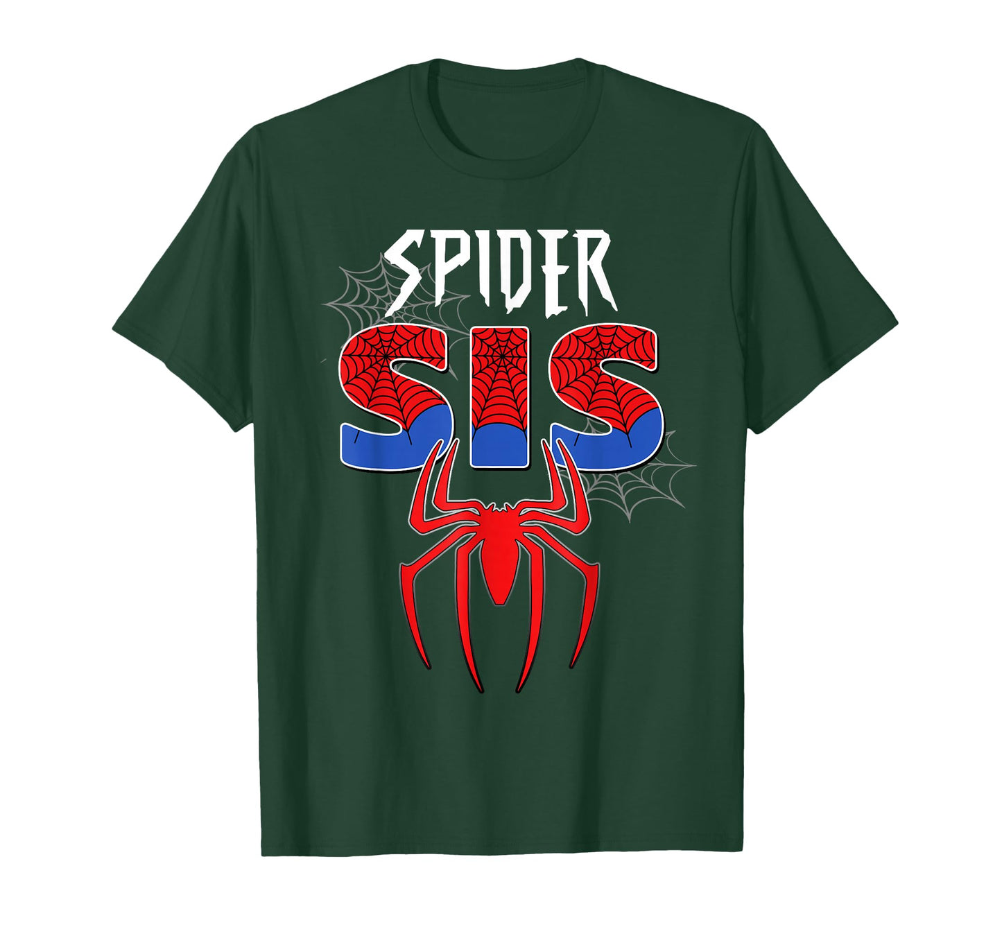 Birthday Party Family Spider Web Sister Cute Big Sis T-Shirt