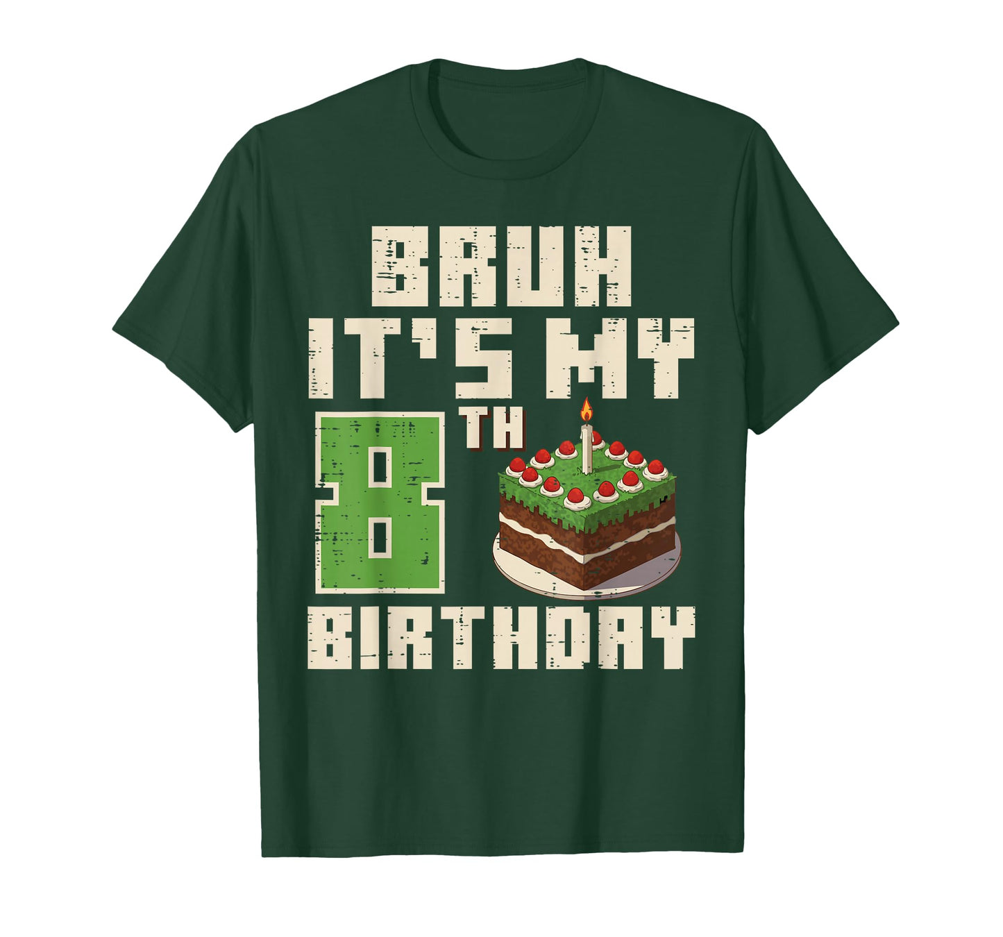 8th Birthday Pixel Gamer 8 Year Old Gaming Bday Boys Kids T-Shirt