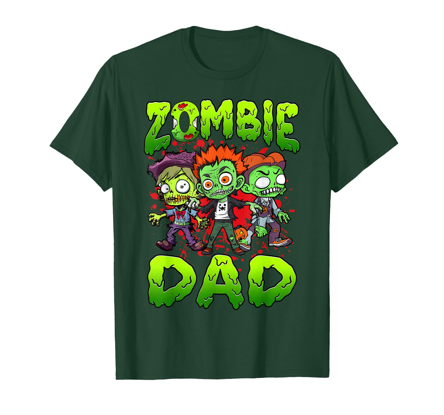 Zombie Dad Halloween Costume Family Matching T-Shirt