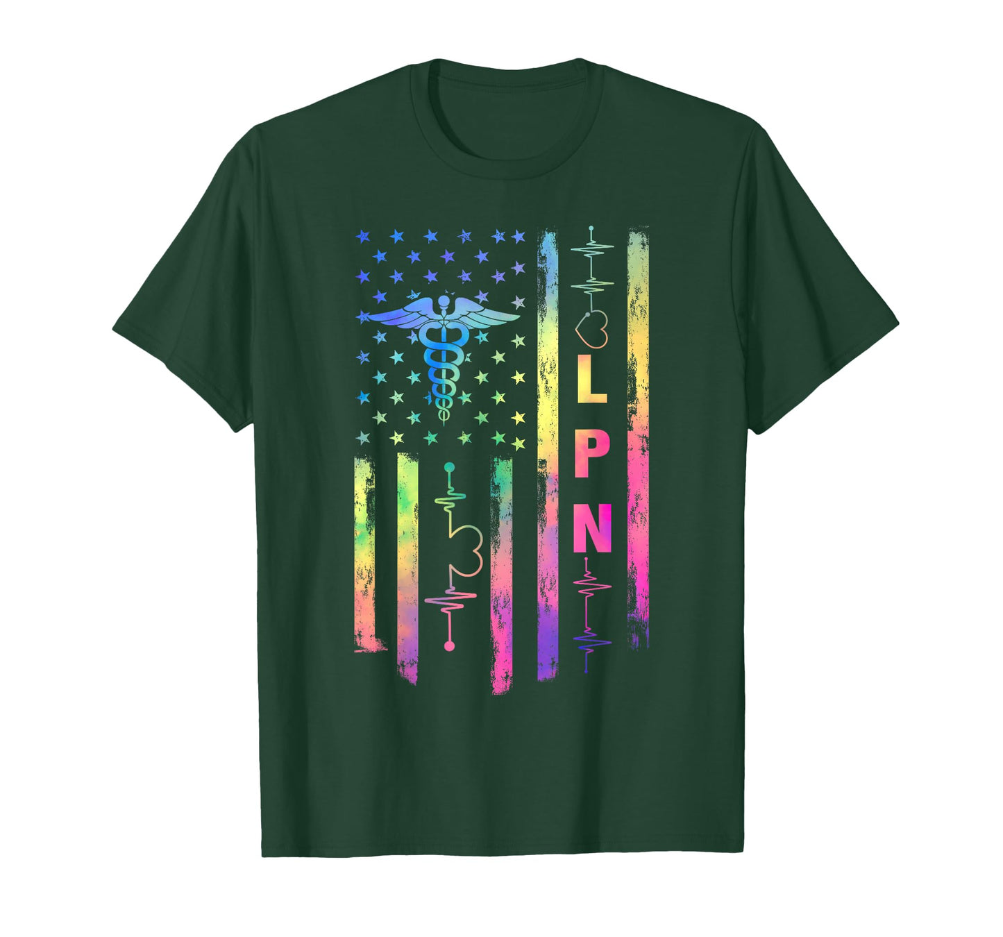 LPN USA United States American Flag Patriotic T-Shirt