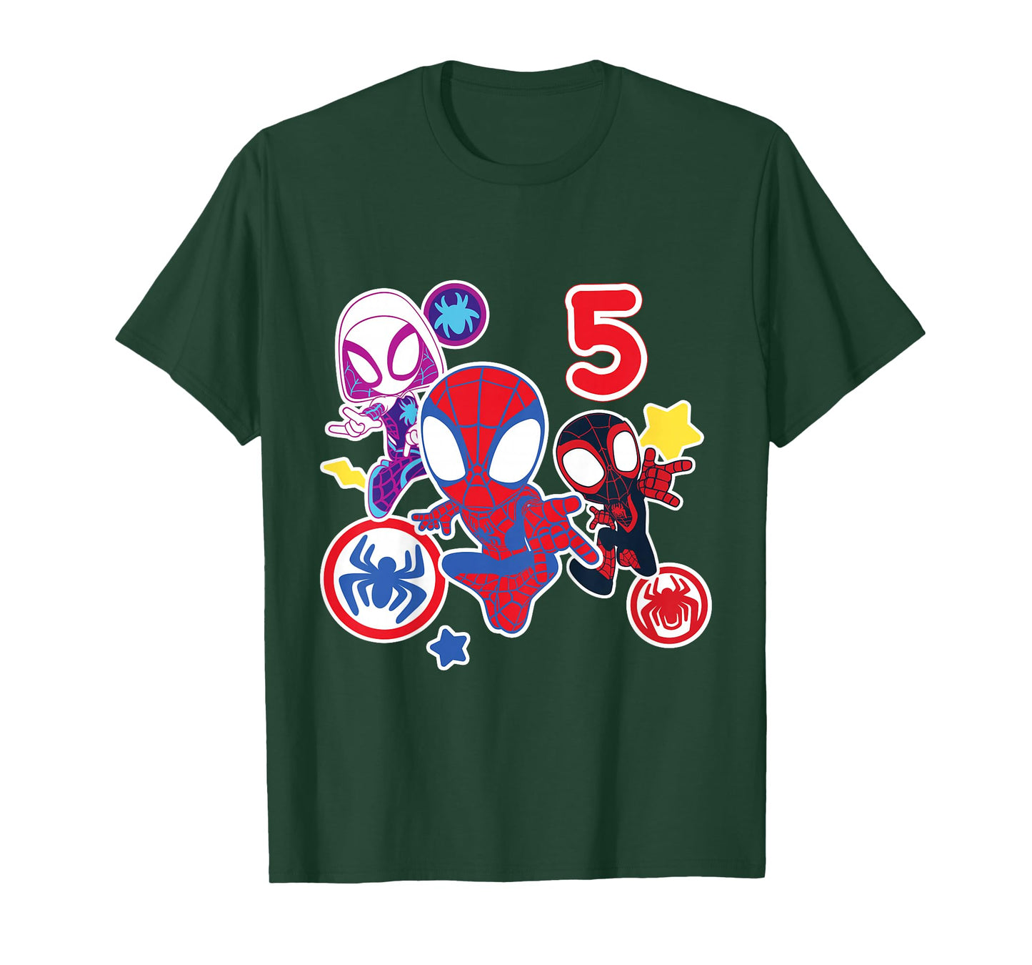 Marvel Spidey and His Amazing Friends 5 Year Old Birthday T-Shirt