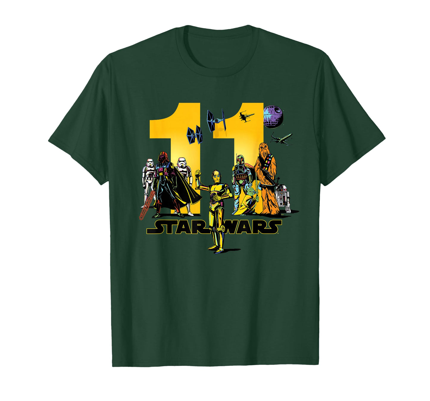 Star Wars Classic Characters Eleventh Birthday 11 Years Old T-Shirt