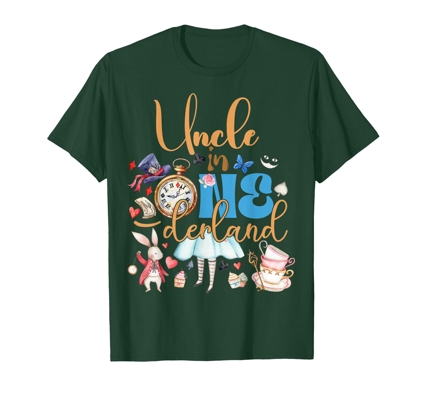 Alice uncle in ONEderland Birthday Family T-Shirt