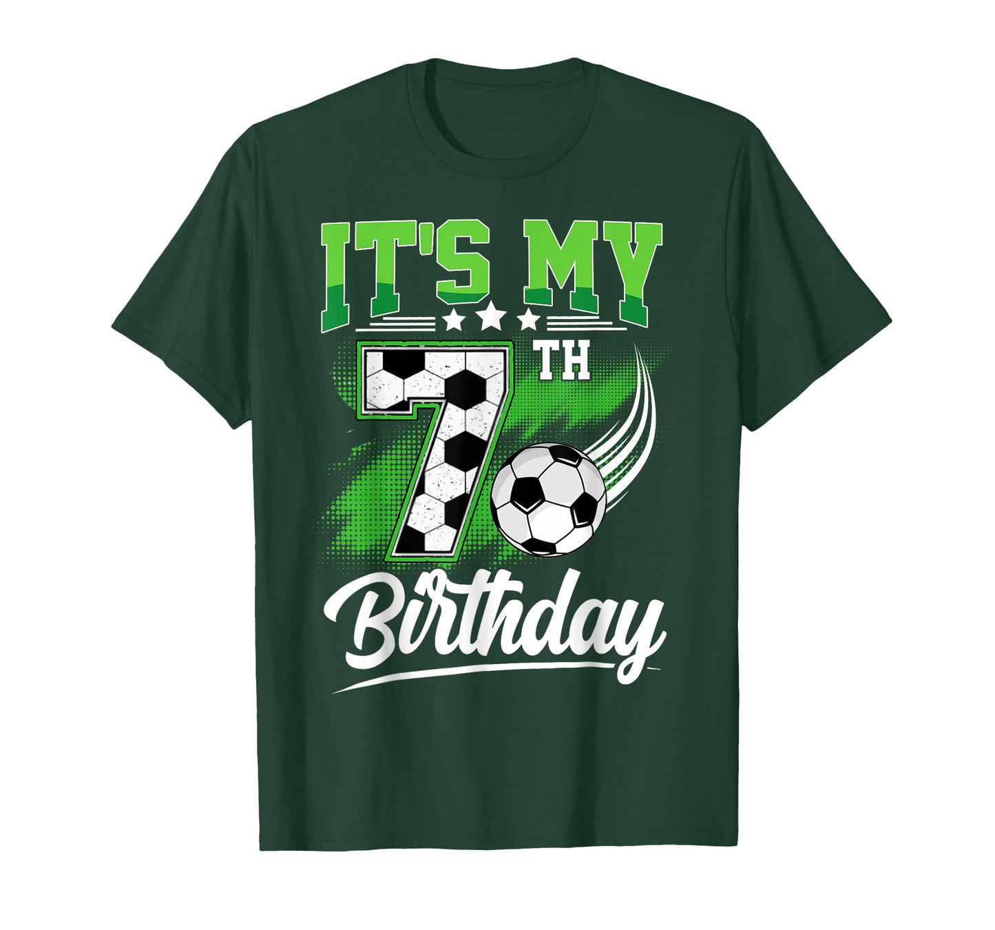It's My 7th Birthday Boy Soccer Ball 7 Year Old Birthday T-Shirt