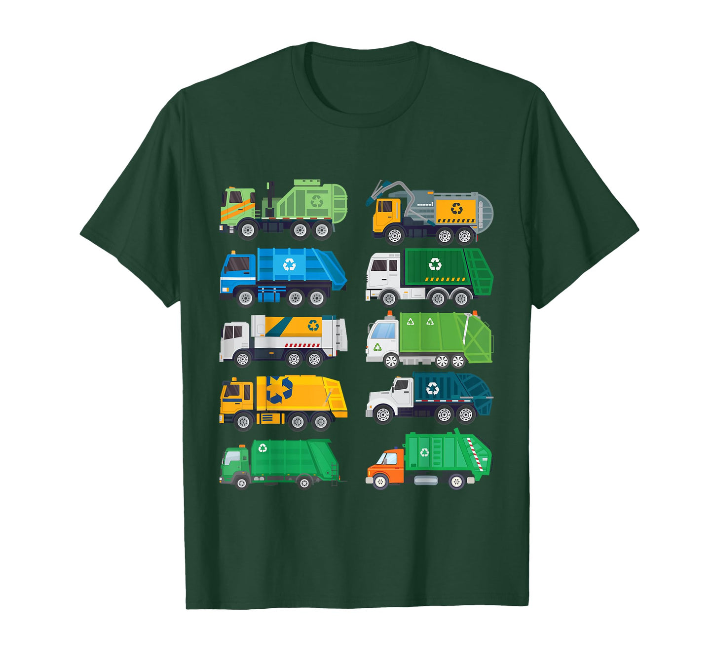 Garbage Truck Recycling Day Trash Waste Separation Trucks T-Shirt