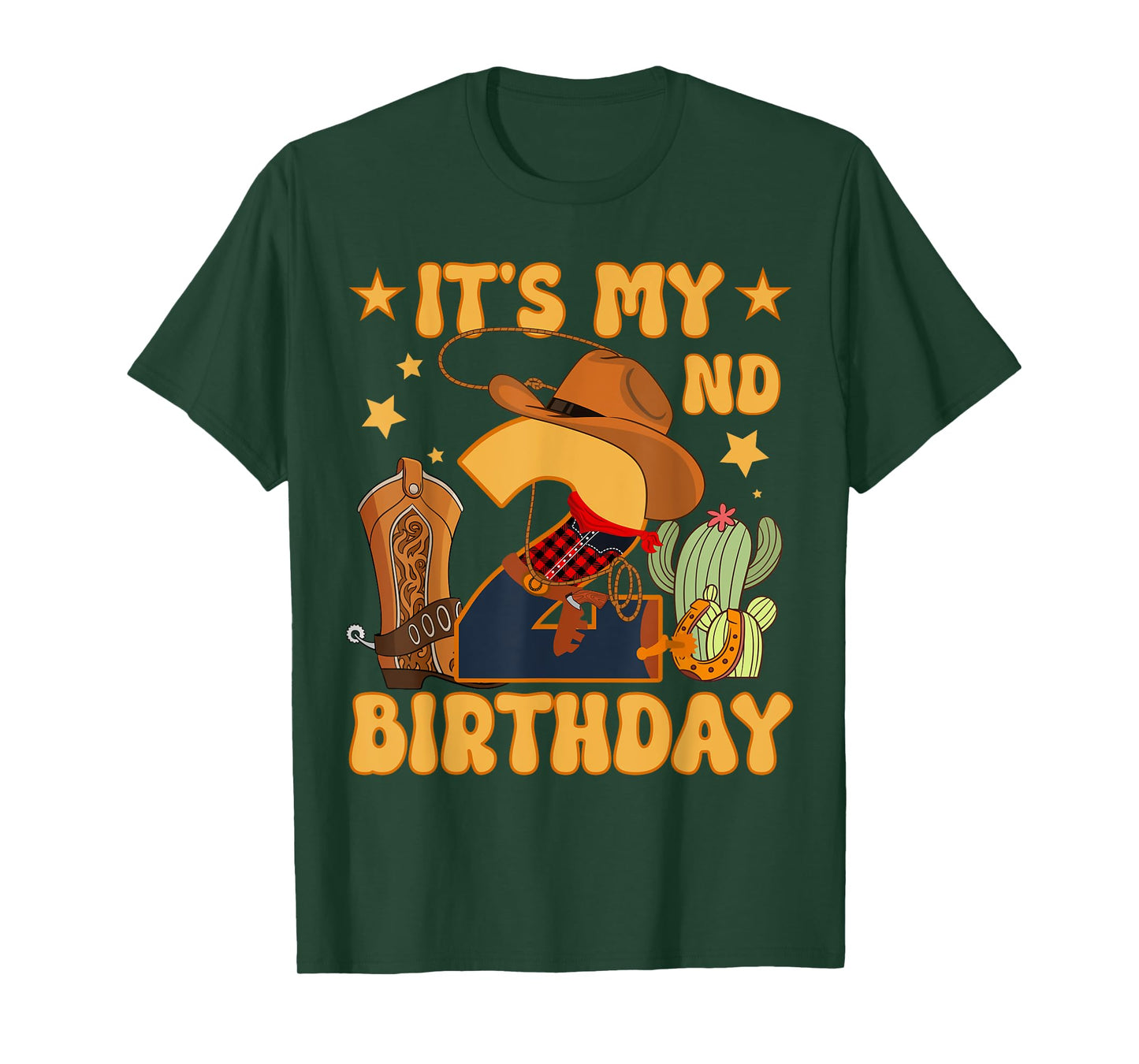 It's My 2nd Birthday Cowboy Rodeo Horse 2 Year Old Bday Boy T-Shirt
