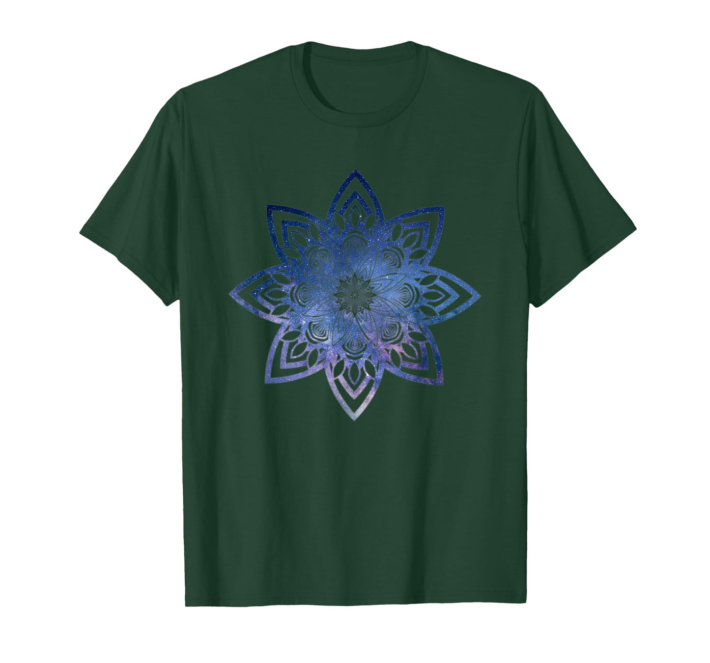 Blue Milkyway Mandala Sacred Geometry Yoga Mantra Om T-Shirt