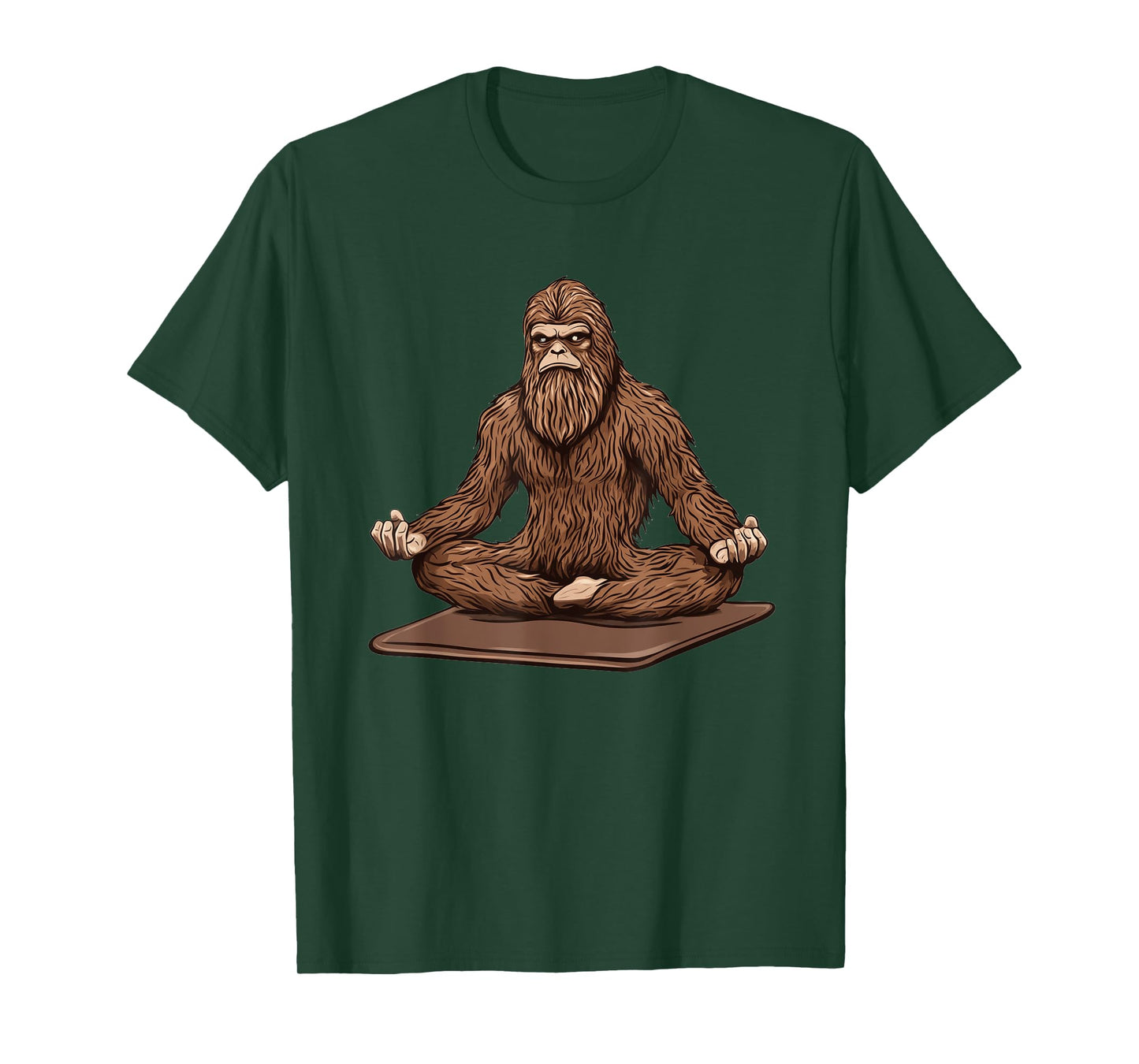 Sasquatch Using a Yoga Mat T-Shirt