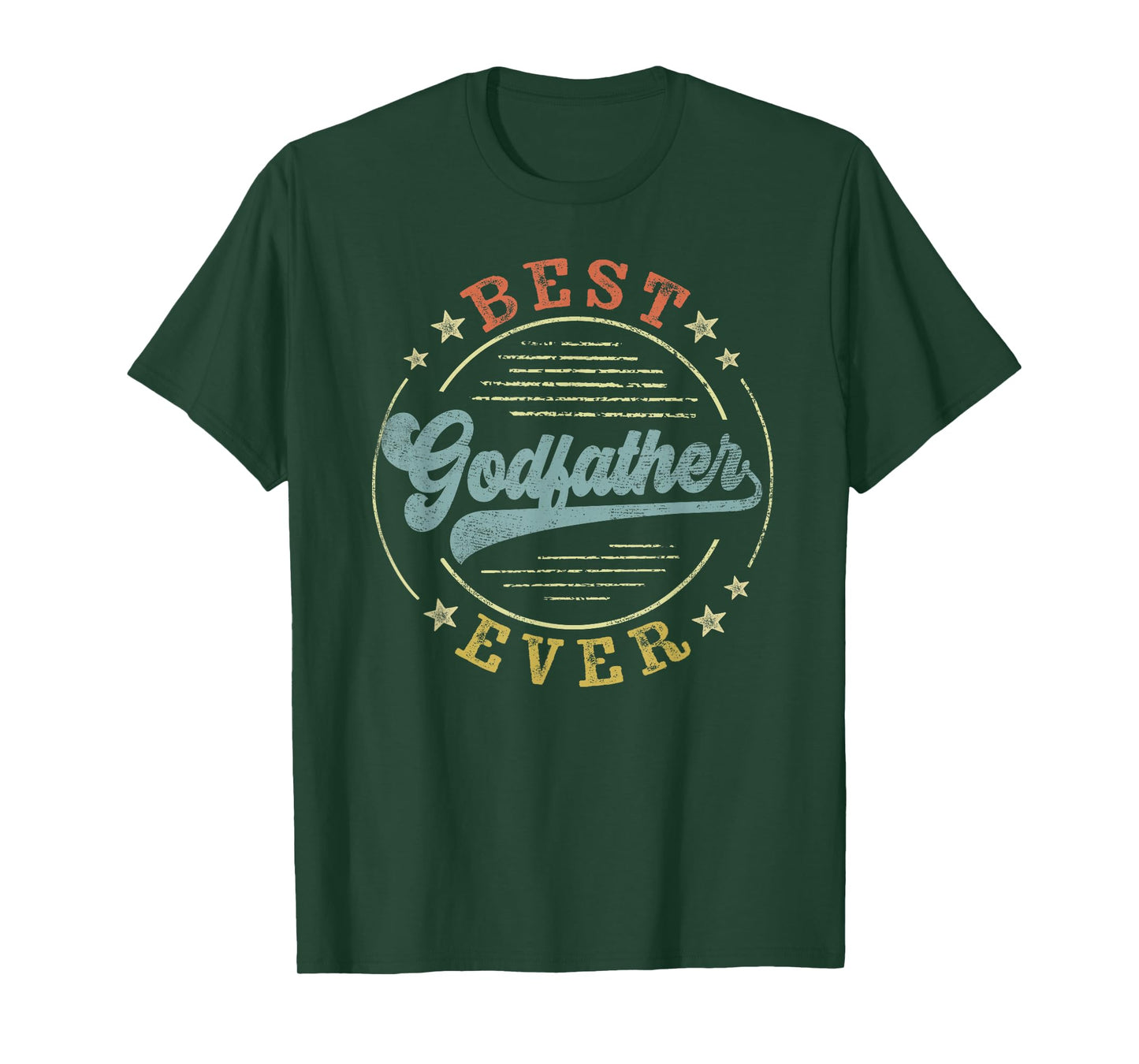Best Godfather Ever Father's Day Godfather Gifts Emblem T-Shirt