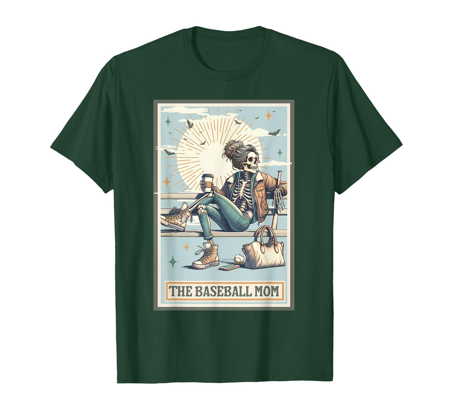 The Baseball Mom Skeleton Tarot, Baseball Mama Mother's Day T-Shirt