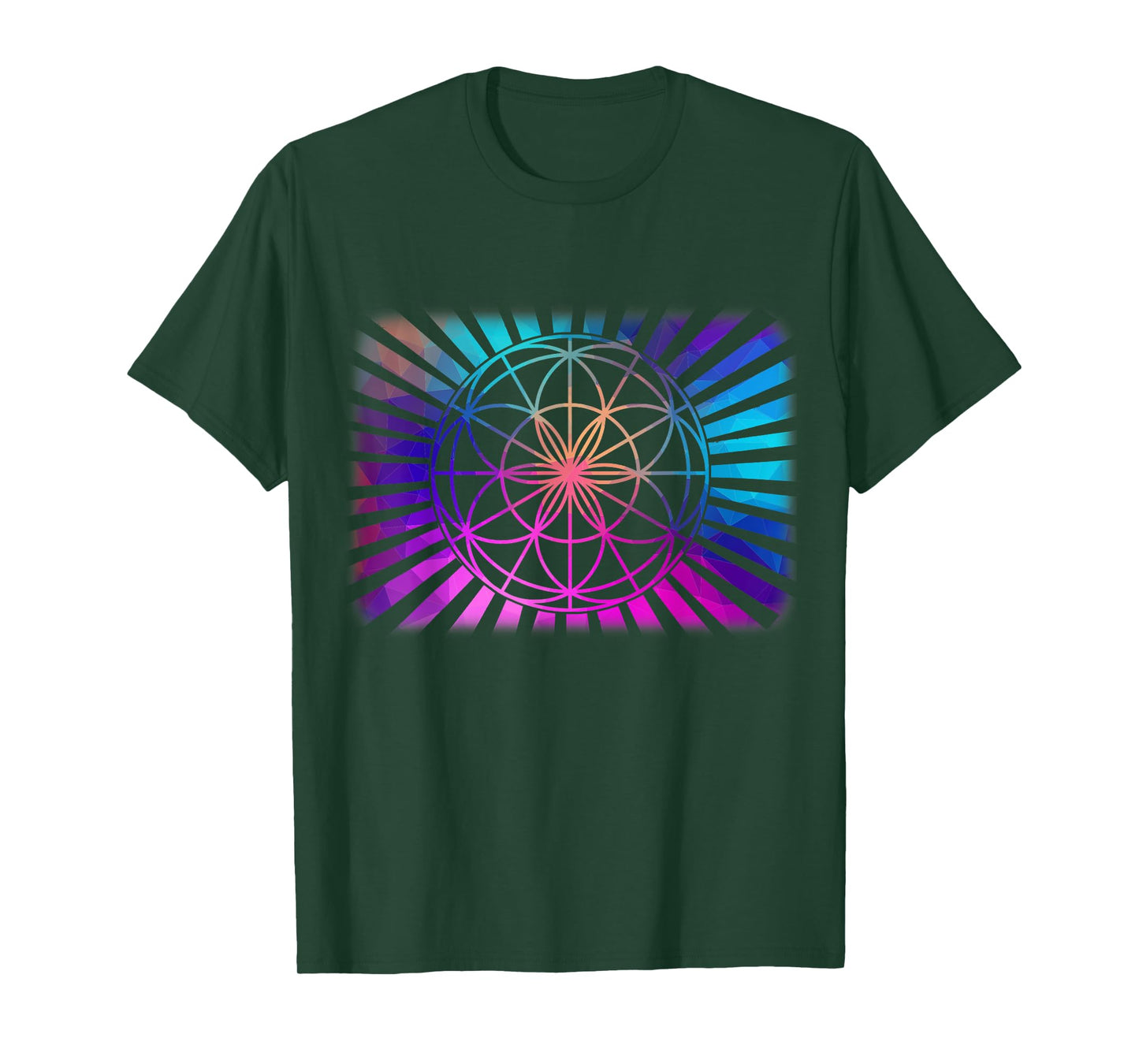 Sacred Geometry Geometric Flower Of Life T-Shirt